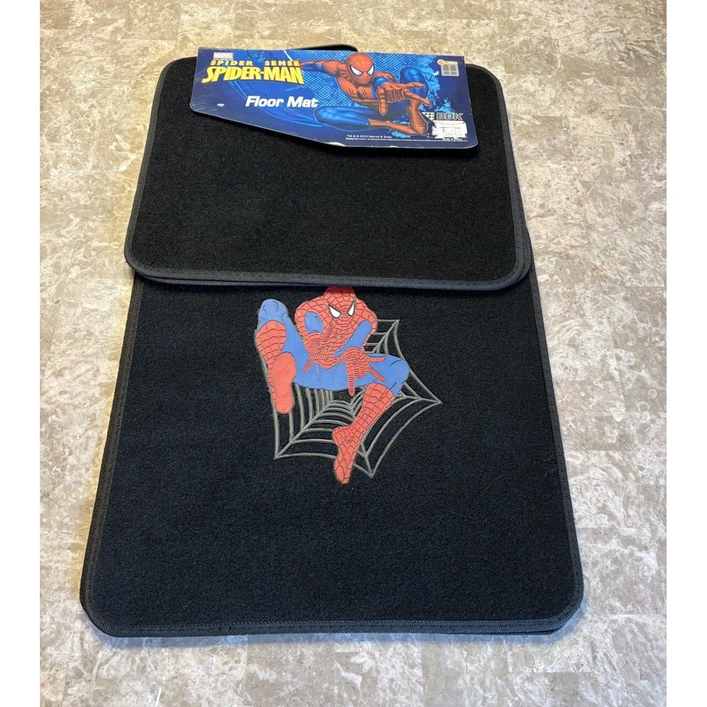 Marvel Spider-Man Car Floor Mat Set 4 Pieces Auto Vehicle Spider Man BDK